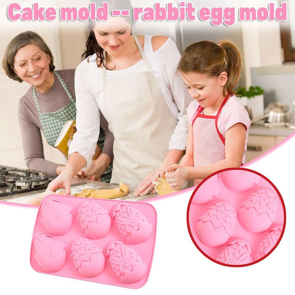 Solighter Easter Mold Rabbit Baking &amp; Pastry Tools Cetakan Silikon Happy Easter Kelinci Lucu