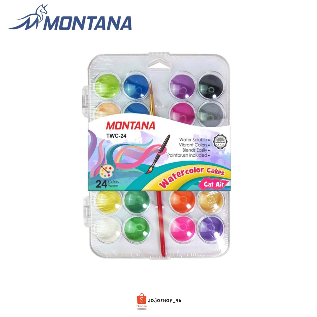 

Cat Air Watercolour MONTANA 24 Warna TWC-24 Cake