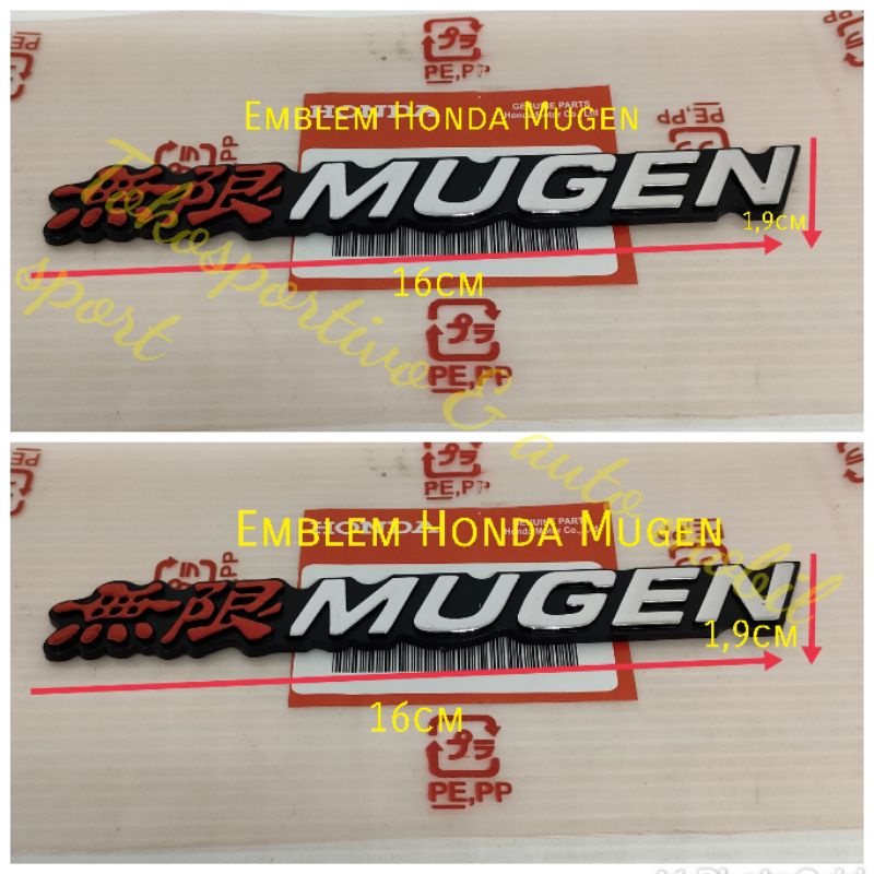 Emblem Logo stiker Lambang Huruf Tulisan Honda Mugen mugen