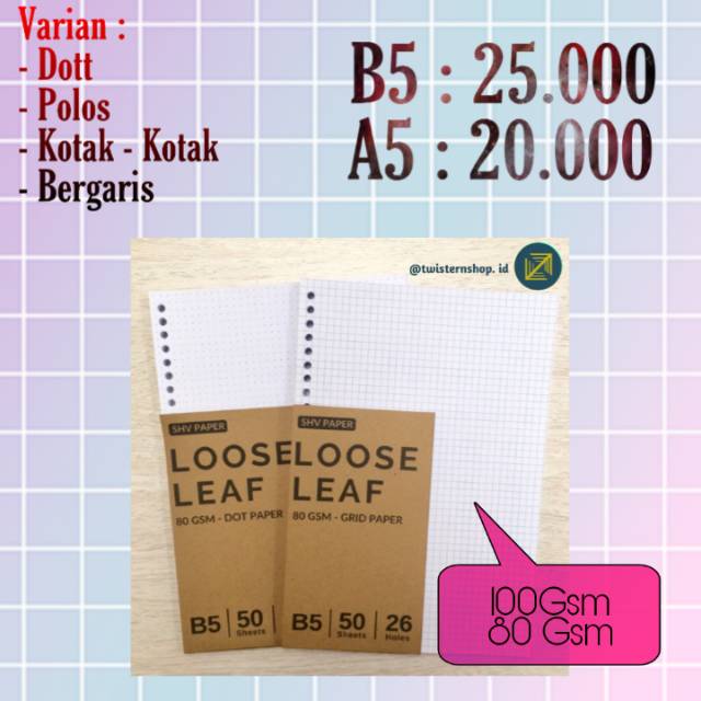 

Loose Leaf Twisternshop. Id 100 GSM