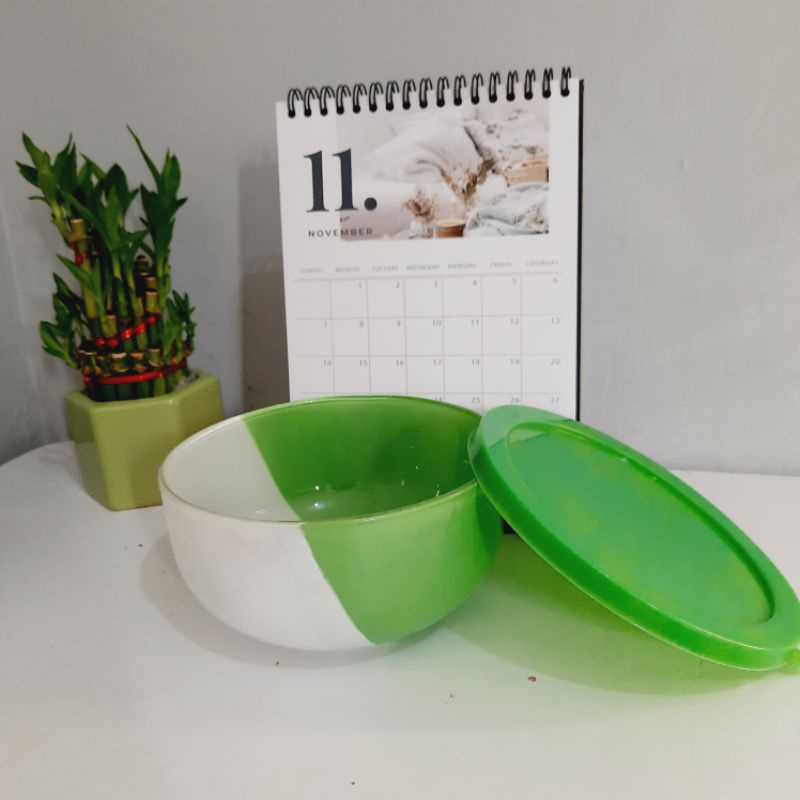 mangkok tutup motif warna kaca