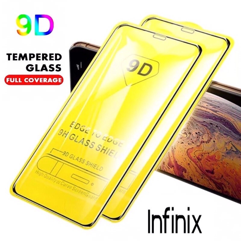 TEMPERED GLASS 5D/6D/9D FULL COVER INFINIX HOT10 PLAY/HOT10S/NOTE10/NOTE 10PRO