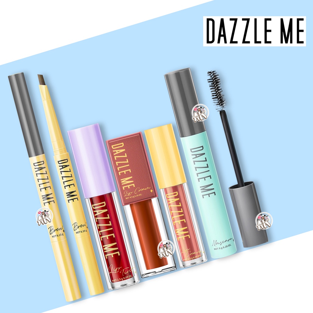 DAZZLE ME MAKE UP SERIES ( LIP CREAM MOSSE / LIP CREAM VELVET /HOLY MOLY VOLUME MASCARA / BROW LIKEY EYEBROW PENCIL / LICIOUS LIP TINT INK )