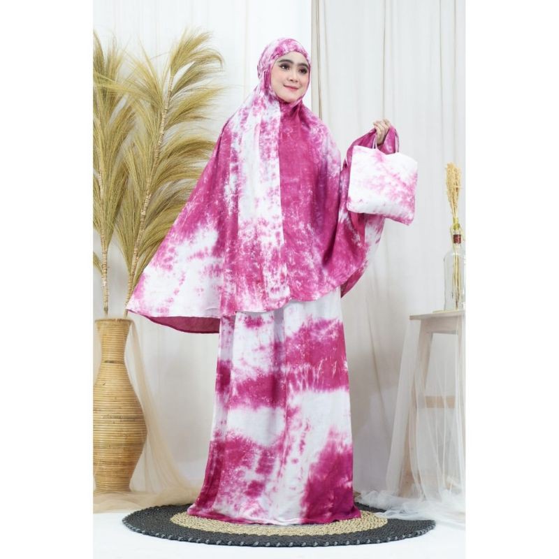 Mukena katun motif  Tie dye  Tsania  terbaru