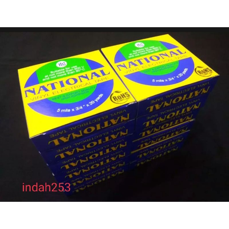 

NATIONAL Isolasi Hitam 12 Kotak (satu lusin )