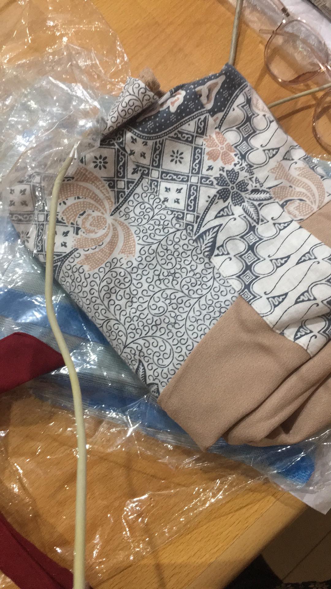 Tey-17 Batik Wanita Asj Sa Hrb026 Kenongo Kemeja Tosca Pendek