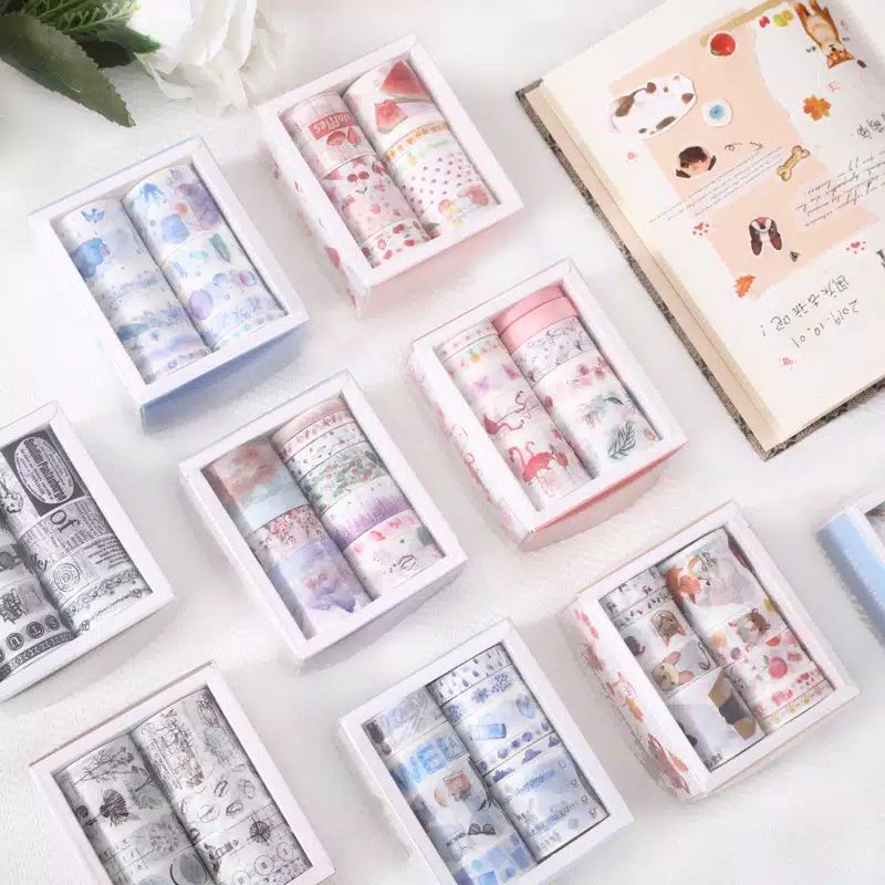 

1 Gulung Washi Tape / Masking Tape Satuan Motif Pemandangan Aesthetic