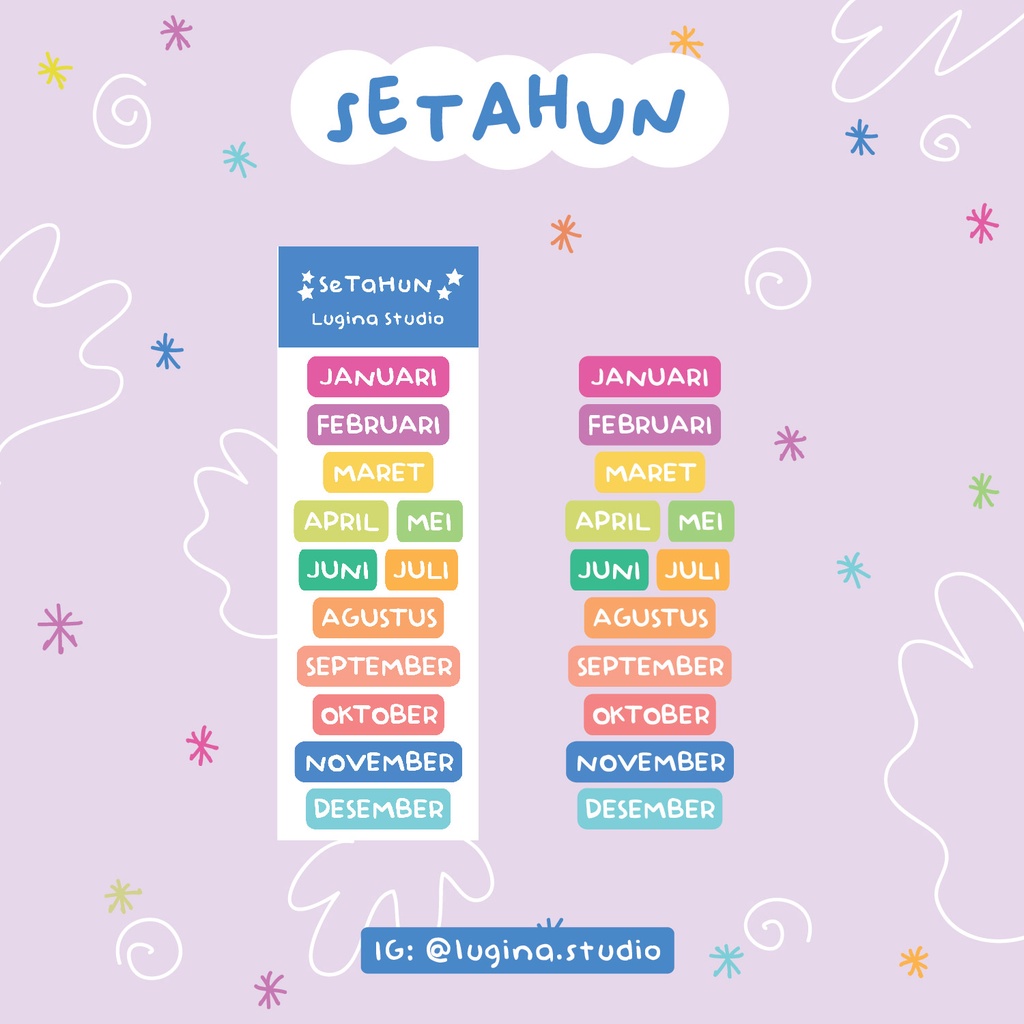 

Setahun Sticker | Journaling | Planner | Deco | Lugina Studio