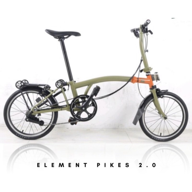 Sepeda Lipat Element Pikes Gen2 trifold Garansi resmi 2x3s SNI CJ COD cicilan kredit 20 inch gen 2-7