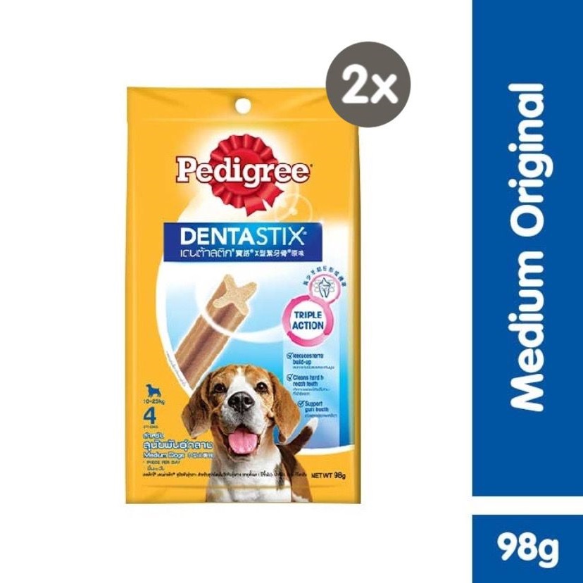 PEDIGREE® Dentastix Medium Snack Anjing 98 g - Isi 2-Original