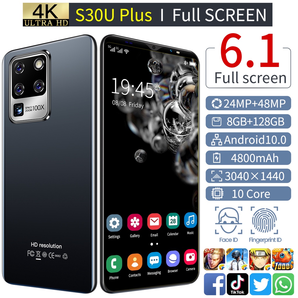 【COD+Pengiriman lokal】 hp murah S30U plus 5G 6.3Inci Ponsel Baru Jaminan Kualitas RAM 8GB ROM 256GB 