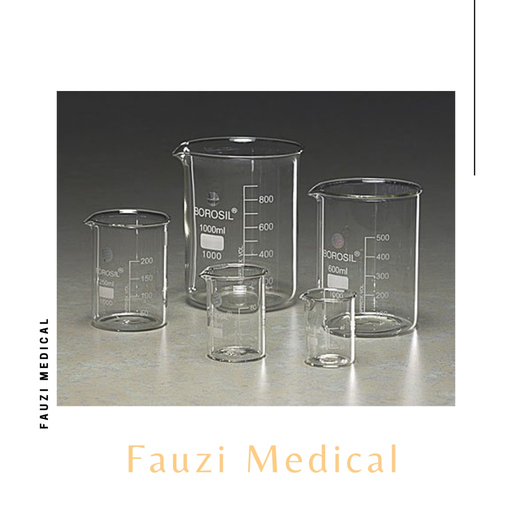 GELAS KIMIA, GELAS PIALA, BEKER GLASS LOW FORM