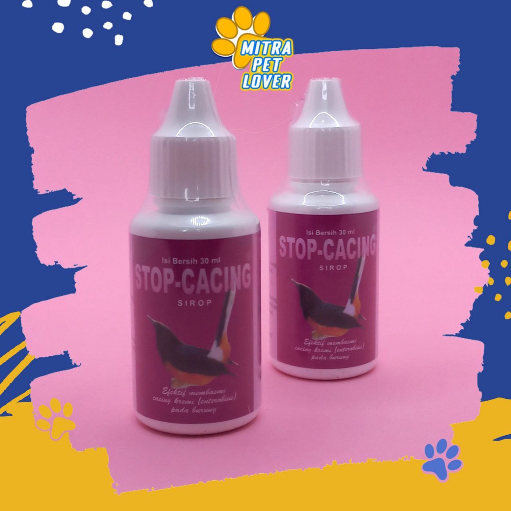 OBAT CACING BURUNG - STOP CACING 30 ML - EFEKTIF EFISIEN BASMI CACING PADA BURUNG - AMPUH AMAN SEHAT - MURAH ASLI GARANSI BERKUALITAS ASLI ORIGINAL - PET BIRD ANIMAL HEALTHCARE VETERINARY TAMASINDO VITAMIN HEWAN BINATANG PELIHARAAN MITRAPETLOVER