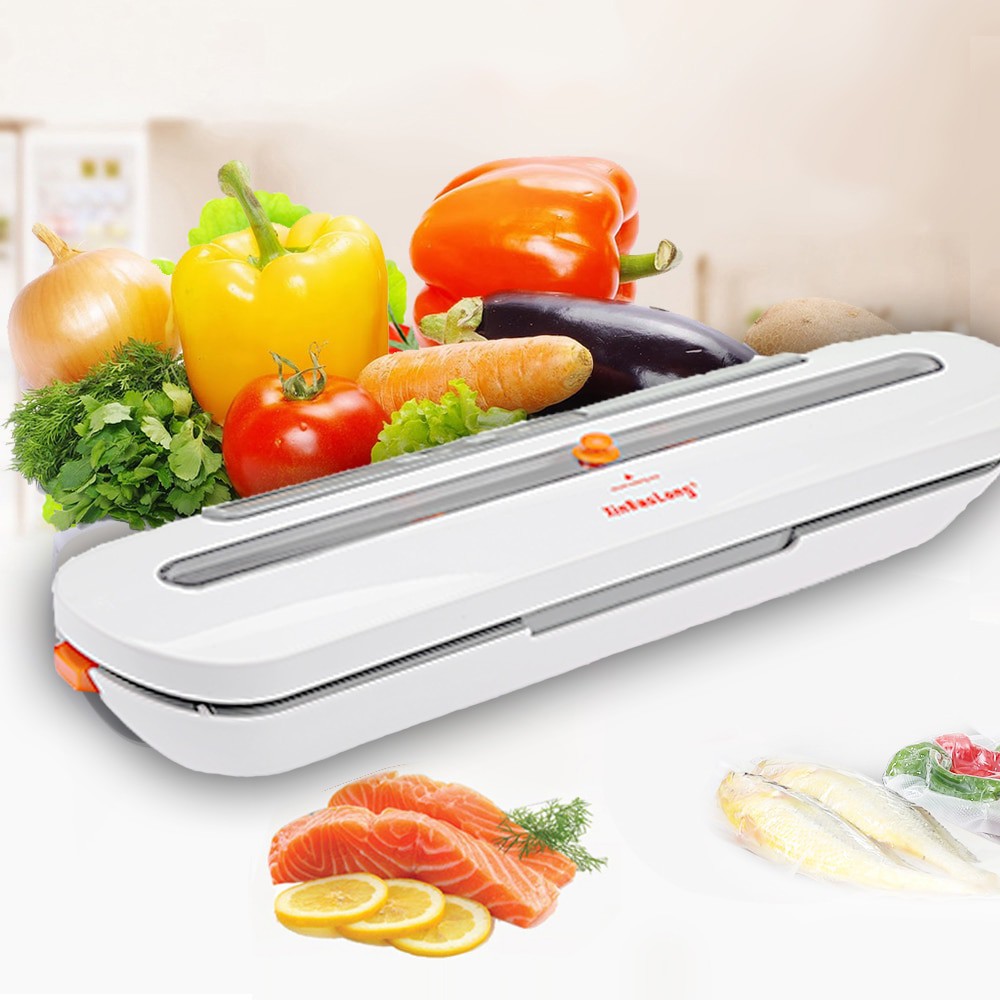 XINBAOLONG Vacuum Sealer Makanan Packing Machine Mesin Packing 80 W - Hitam