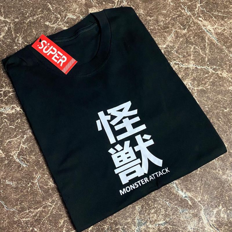 Kaos Jepang - Baju MANDARIN Logo Tengah Premium Pria Wanita Kaos Kata