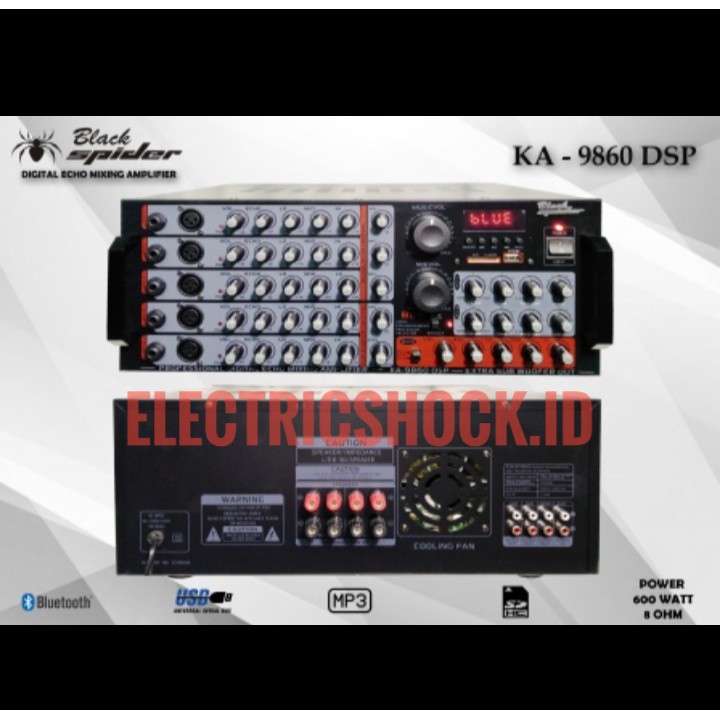 POWER AMPLIFIER BLACK SPIDER KA 9860 DSP / KA 9860DSP ORI