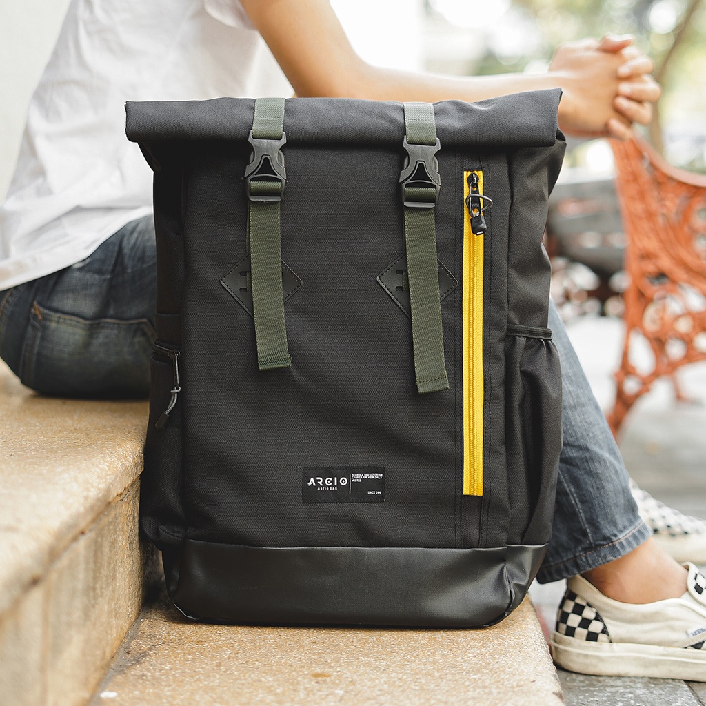 Xcloud x Arcio Tas Ransel Casual Pria Logan Black (FREE RAINCOVER)