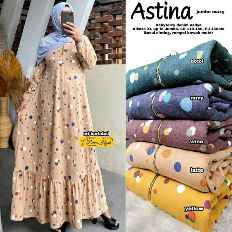 Astina Jumbo Maxy, fashion, maxi dress, dress jumbo, gamis, gamis jumbo, gamis muslim, baju jumbo,