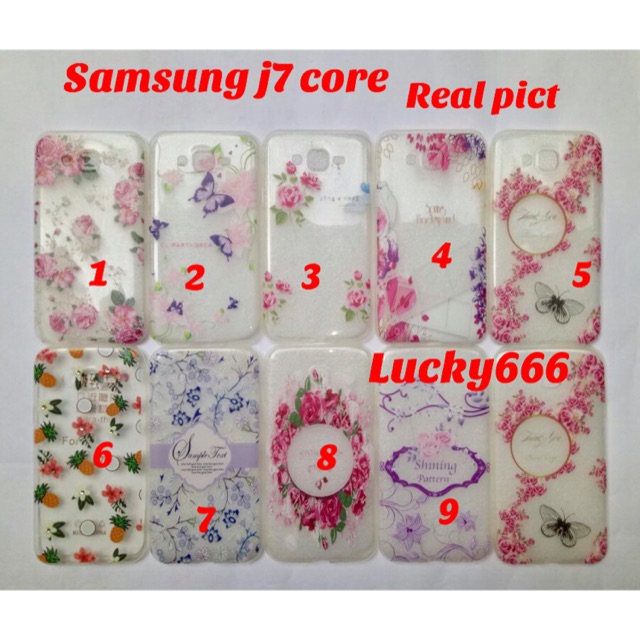 Soft case bunga samsung j7 core silikon motif samsung galaxy j7 core j7core