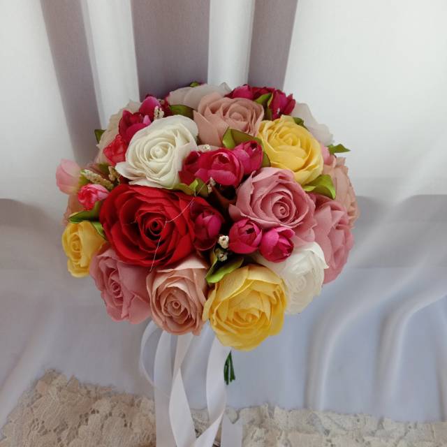 Buket bunga /buket pengantin/ handbuket /bunga tangan pengantin / buket tangkai