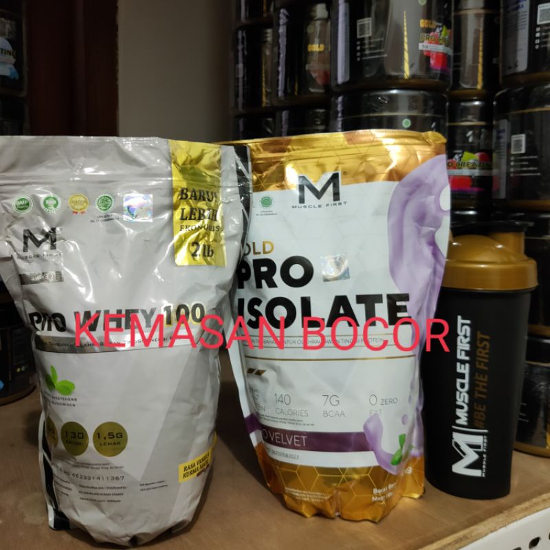 ( KEMASAN BOCOR ) Muscle First Pro Whey &amp;  Isolate 2lbs &amp; Pro Gainer 2lbs Muscle First M1