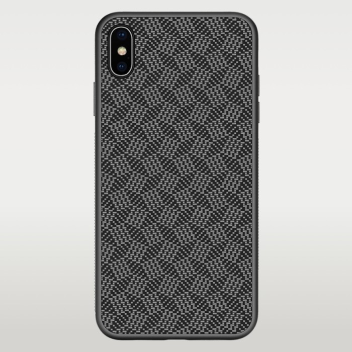 bwg-128 IPHONE XS Max 6.5 NILLKIN Synthetic Fiber Plaid Hardcase