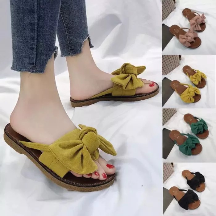 (COD) FREE ONGKIR Sandal Wedges Wanita Pita Bundar