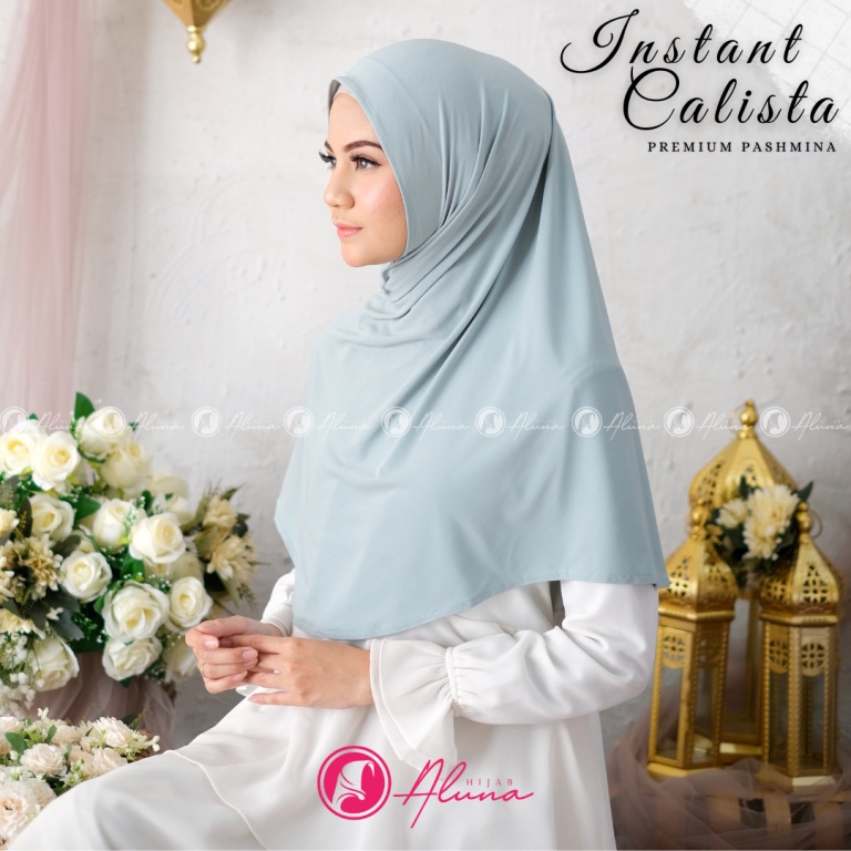 Instant Calista By Hijab Aluna Official | Jilbab | Hijab | Hijab Instan | Jilbab Instan | Jersey Stella-Mint