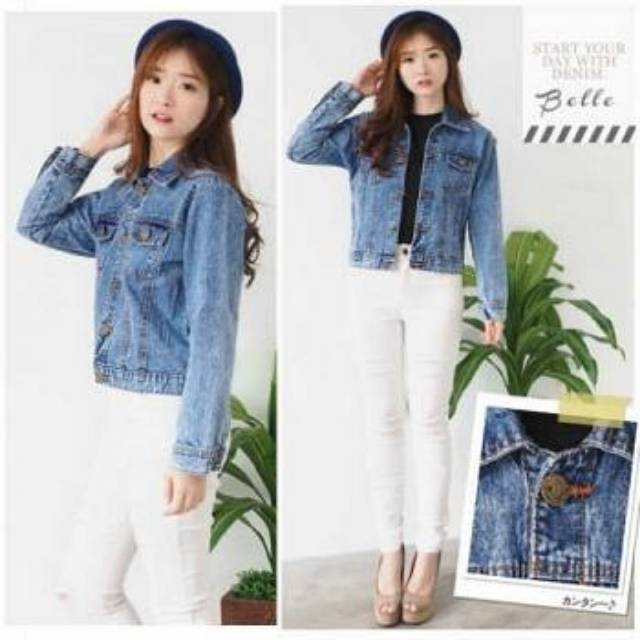 JAKET JEANS ACID ZARA / JAKET JEANS TEBAL  /