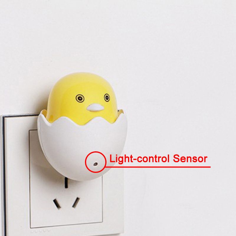 Lampu Tidur LED Sensor Cahaya Lampu Malam Egg Telur Ayam bebek Lampu Kamar Anak Hemat Energi