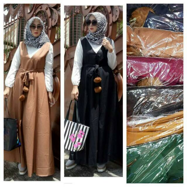 Overal rok by Winody Ori bahan toyobo real pict inner terbaru warna navy