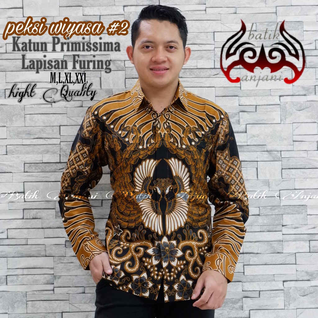 PEKSI WIYASA #2 Kemeja Batik Pria Full Furing Bahan Katun Primisima