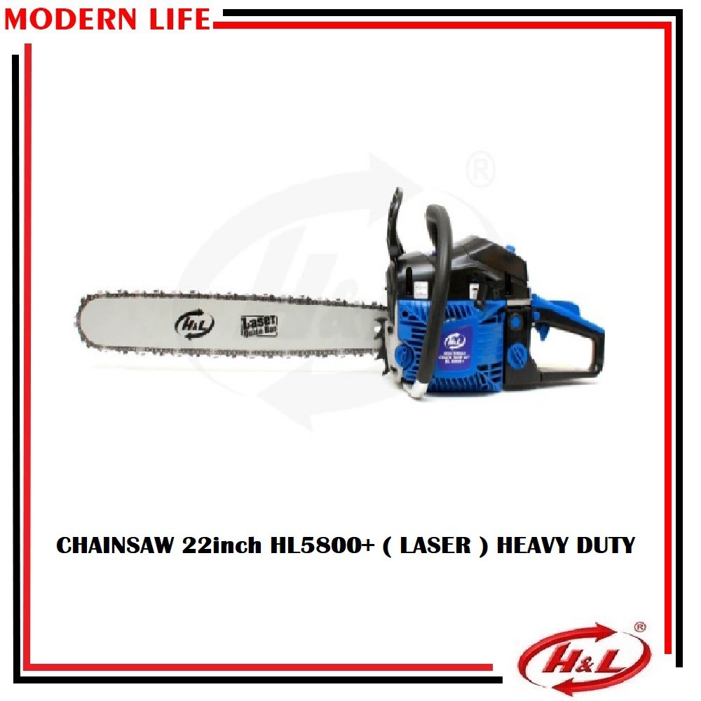 HL 5800+ HD Mesin Potong Kayu / Gergaji Pohon / ChainSaw 22 Inchi 2TAK LASER