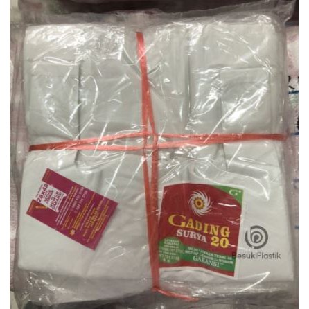 Kantong Kresek Gading 40x65x02 / Kresek Gading 40cm / Plastik Gading 40x65 / Kresek Gading Besar