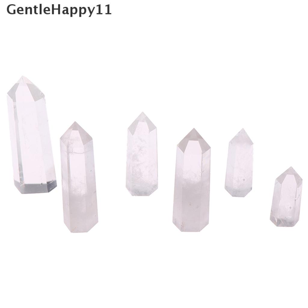 Gentlehappy Clear Quartz Crystal Point Spesimen Tongkat Alami Reiki Healing Stone