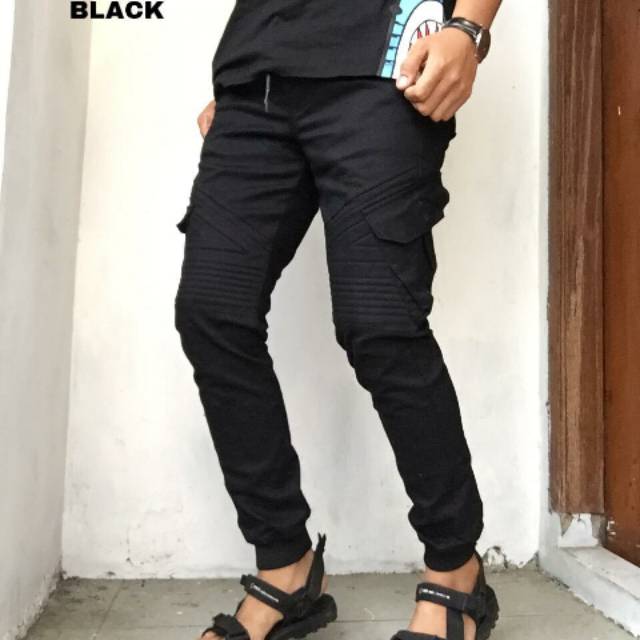 Celana joger biker's terlaris