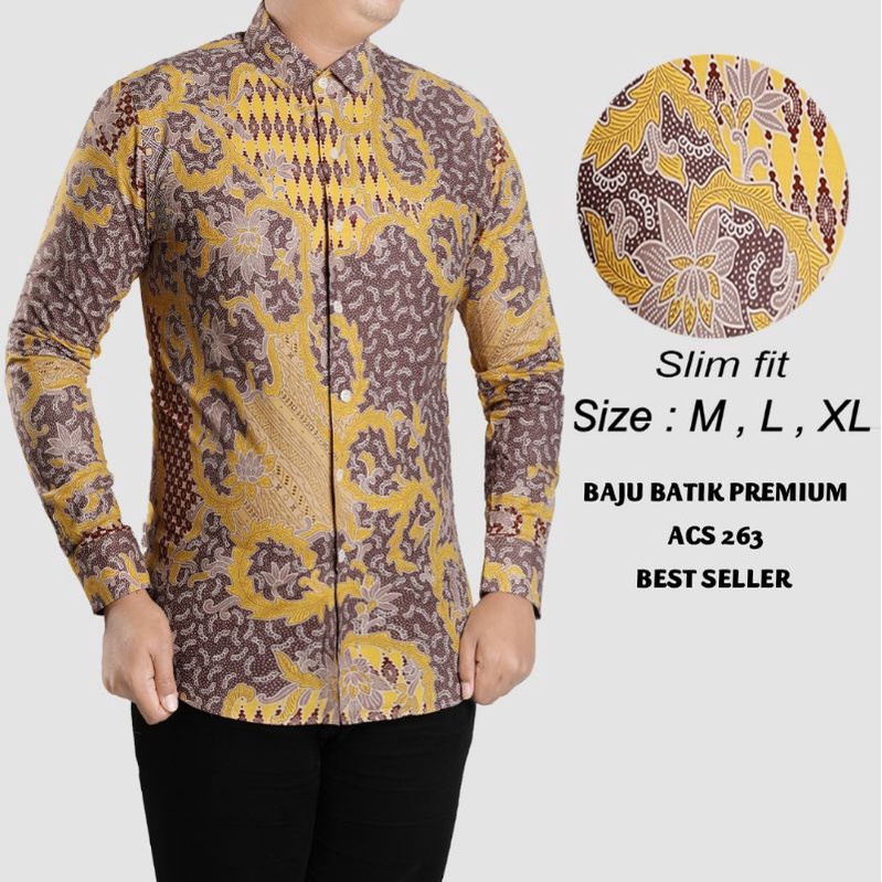 ODL184 KEMEJA BATIK PRIA SLIM FIT MEWAH LINABATIKDISTRO UNIK BAJU BATIK PRIA BEST SELLER