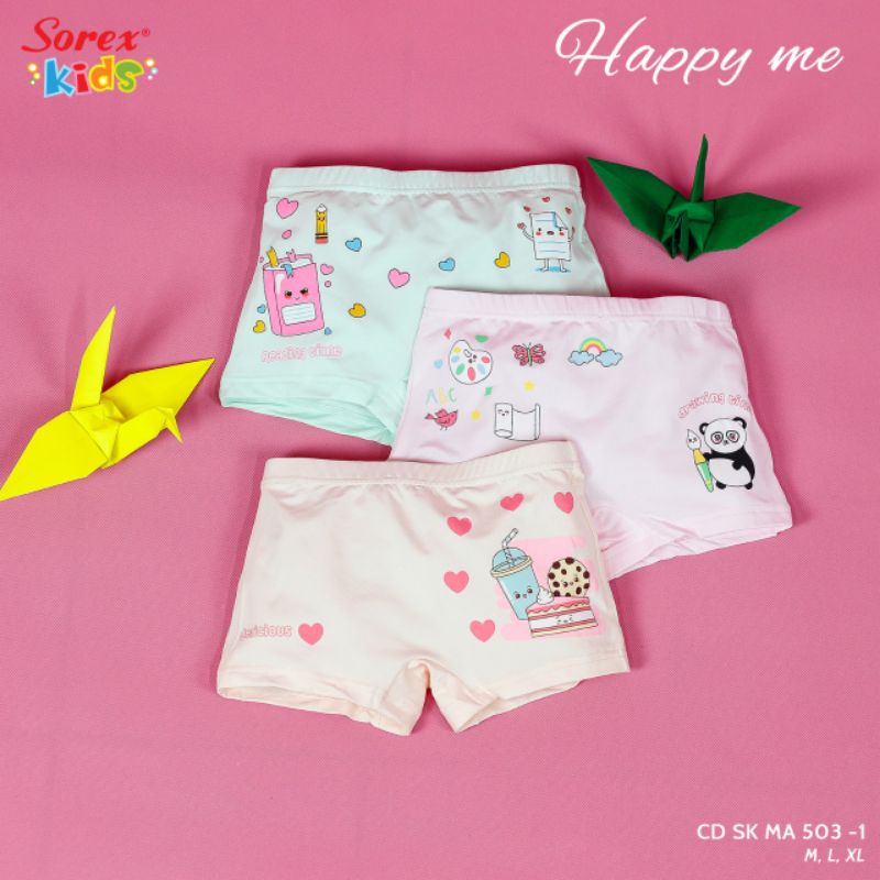 Sorex Kids Boxer/hotpants MA 503  M,L,XL happy me celana anak perempuan