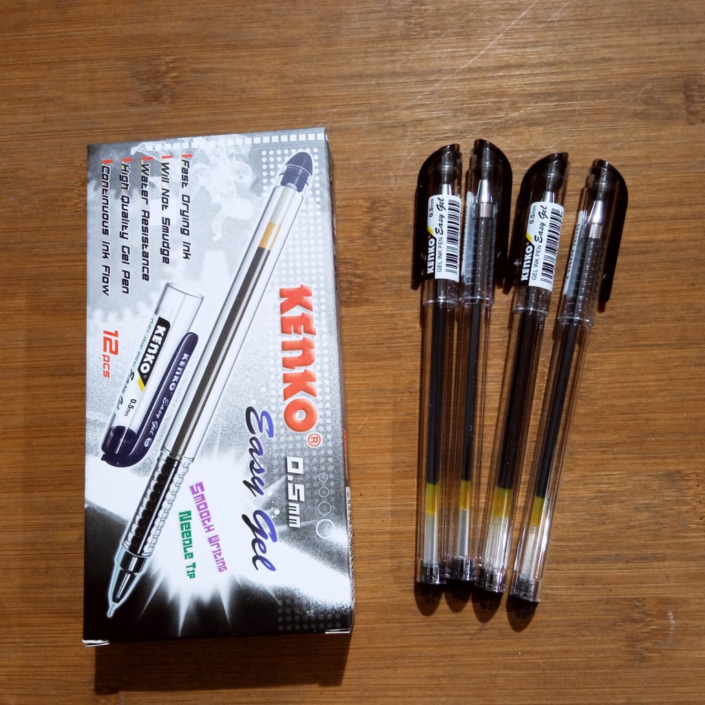 

GEL PEN KENKO EASY GEL / PULPEN KENKO EASY GEL 0.5 HITAM SATUAN PCS