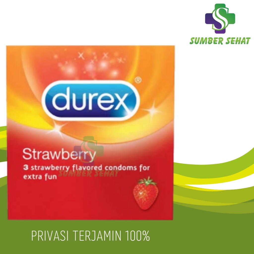 KONDOM DUREX STRAWBERRY ISI 3 PCS