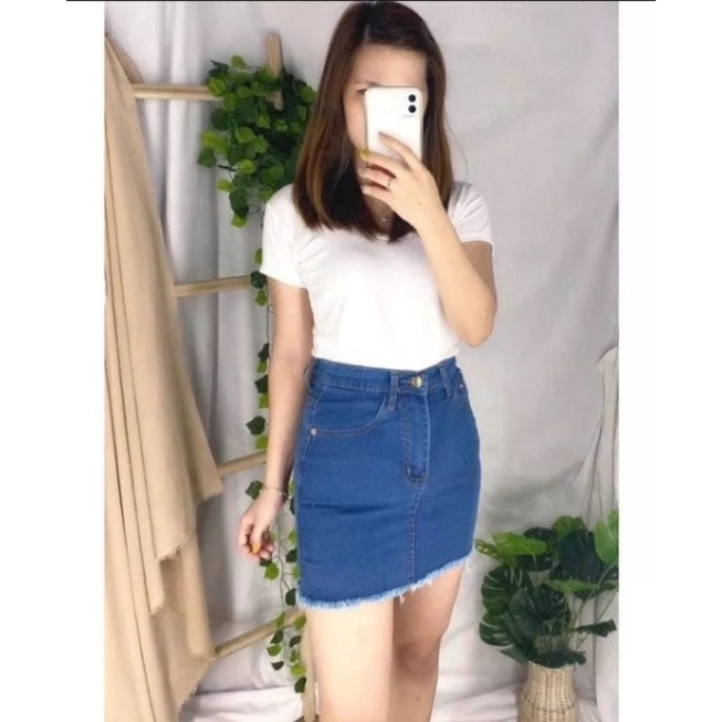 rok pendek jeans/rok span jeans wanita premium