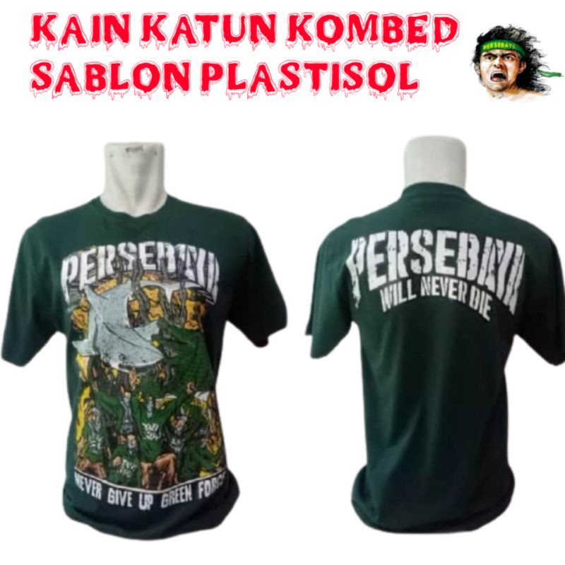 kaos baju t-shirt Bonek Persebaya lengan pendek premium original bonvik bonvika Bobotoh viking Persi