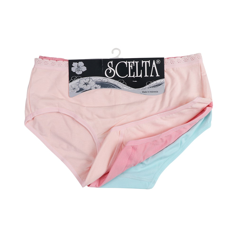 Scelta - 3Pcs Basic Panty Celana Dalam Wanita Midi Cd Sc 428 3S