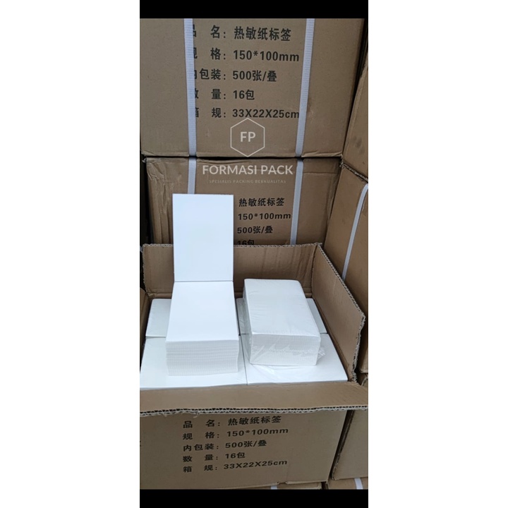 

klm LABEL STICKER THERMAL 100 X 150 mm 100x150 4x6" isi pcs ukuran A6