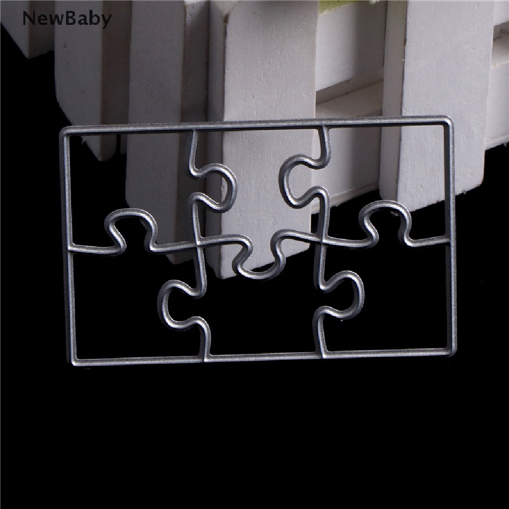 Cetakan Stensil Cutting Dies Motif Puzzle Bayi Bahan Metal Untuk Scrapbook Craft DIY Kartu