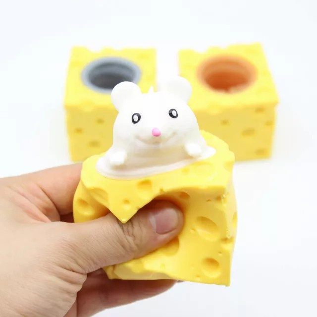 BISA COD  Mainan HOBI Squishy Pop up Animal Keju Tikus /Anti Sress Keju Tikus Mainan Pop it Squishy Karet Silikon / Mainan tikus Keju Lucu Remasan / Mainan Penghilang Stres dan Gelisah / Mainan Anak Squishy Binatang Squisi Pencet Squeeze Pop Up Hewan Lucu