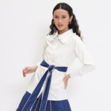 KEKINIAN SIDELINE - YUMNA WHITE SHIRT- DAY AND NIGHT VOL. 6 - S,M,L,XL %J@
