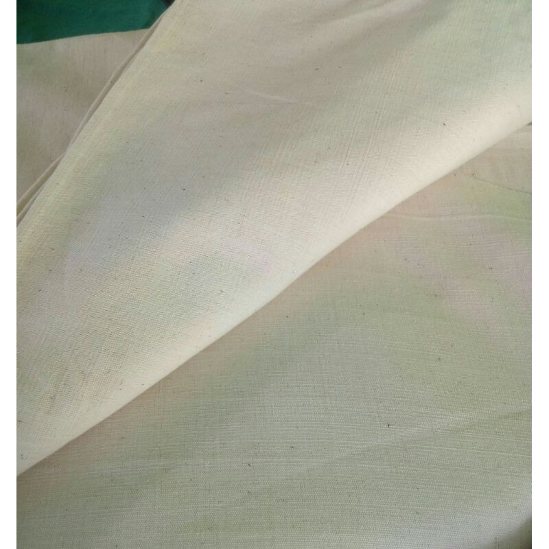 Kain tenun ATBM putih polos