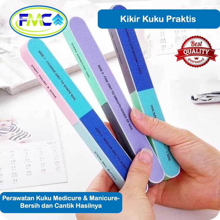 Kikir Kuku Menicure Pedicure Nail Buffer Brush Polish Amplas Block 7 Sisi Perawatan Tangan Kaki Alat Kecantikan