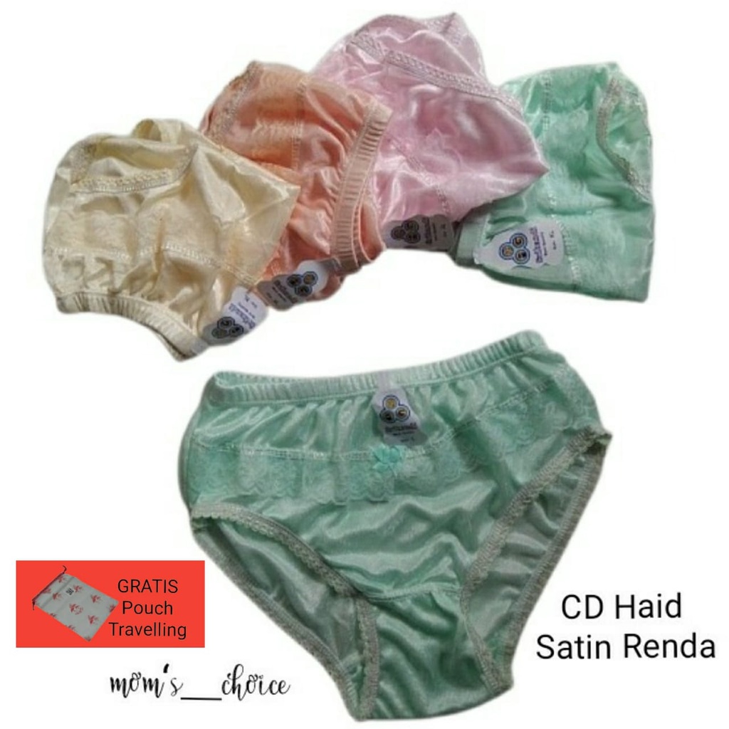 CELANA DALAM WANITA / CD HAID SATIN RENDA